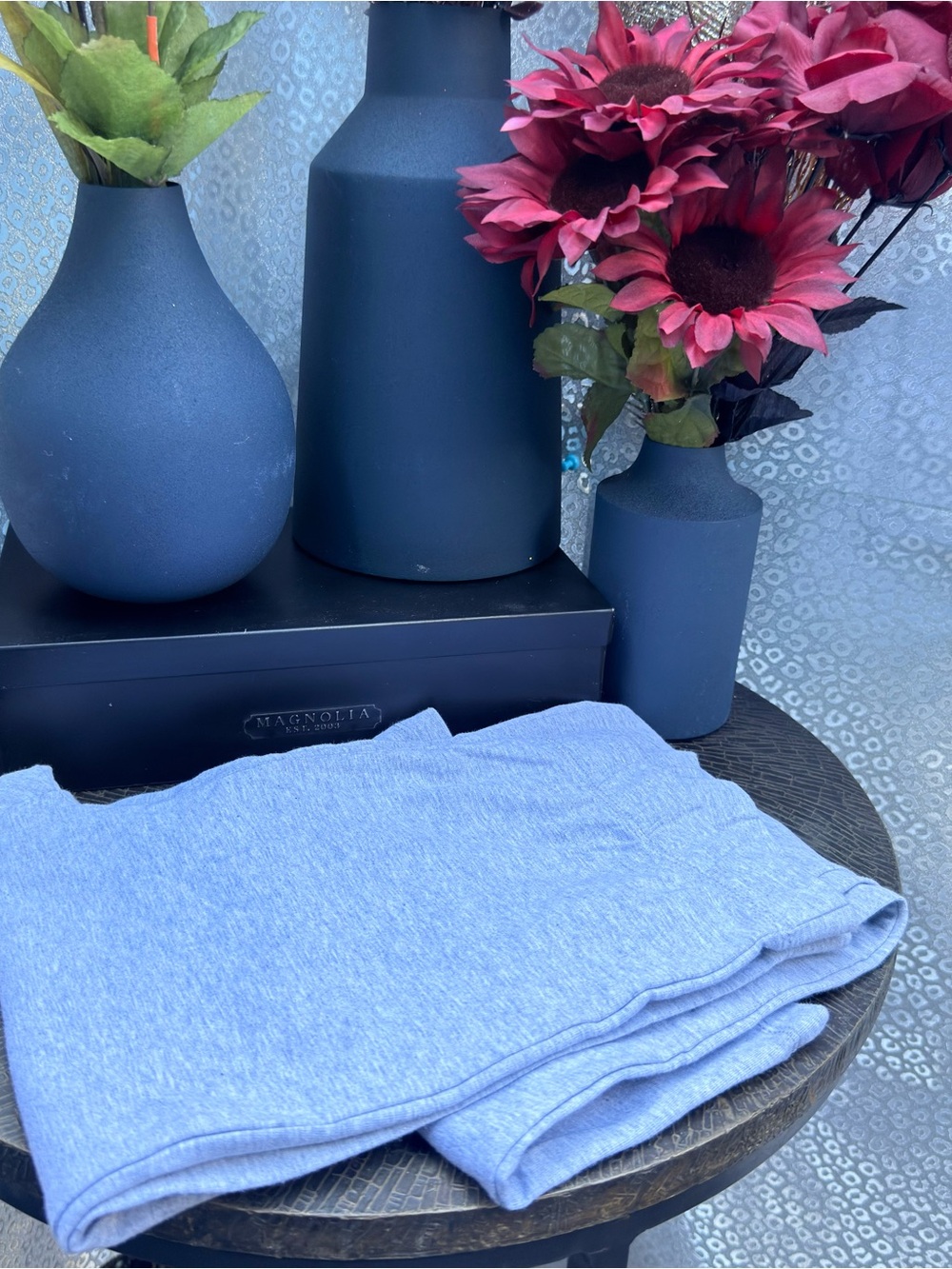 Ambiance Light Blue Bath Towel - Soft Cotton Blend
